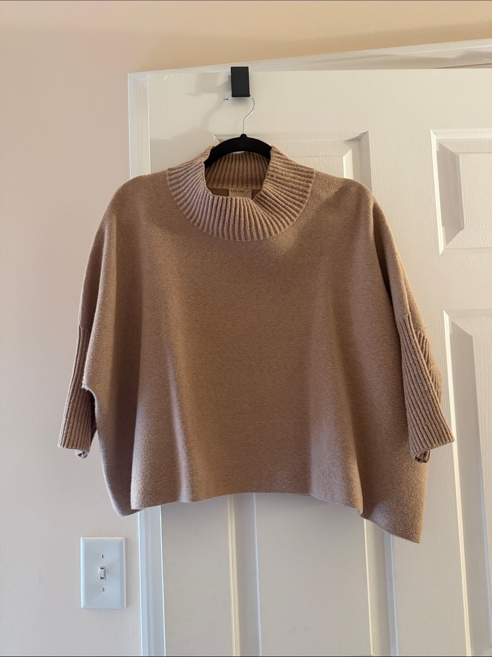 Kerisma Taupe Cowl Neck Boxy Sweater